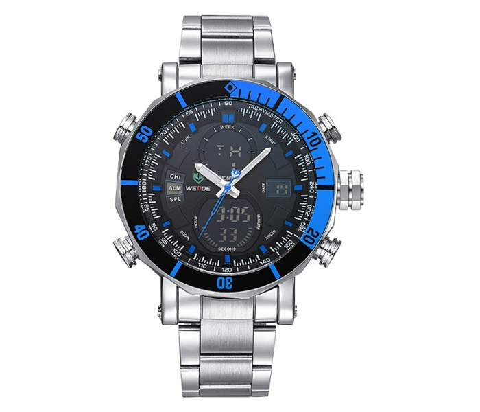 Weide WH-5203MB Analog and LCD Digital Watch Silver and Blue - Zoom Image 1