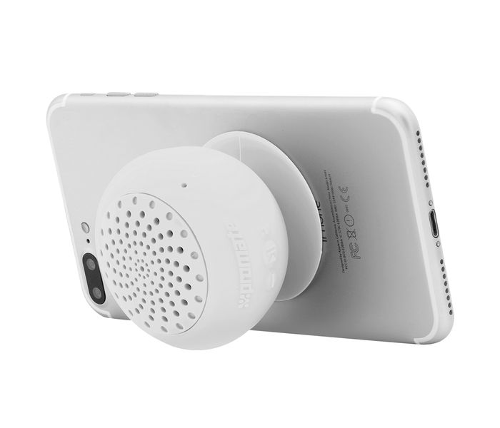 Promate Globo Mini Portable Wireless Stereo Speaker with Suction Cup - White - Zoom Image 3