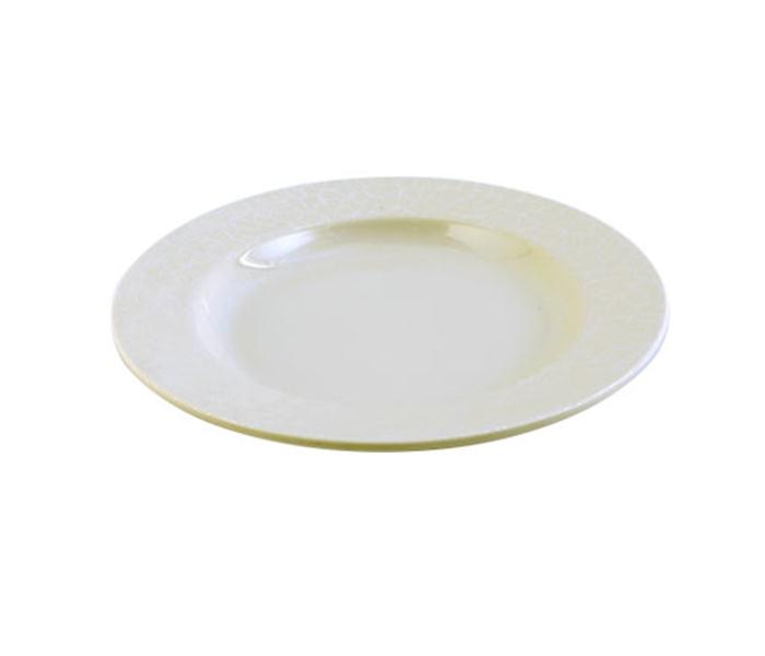 Royalford RF4490 10-inch Melamine Ware Deep Plate - White Pearl - Zoom Image 2