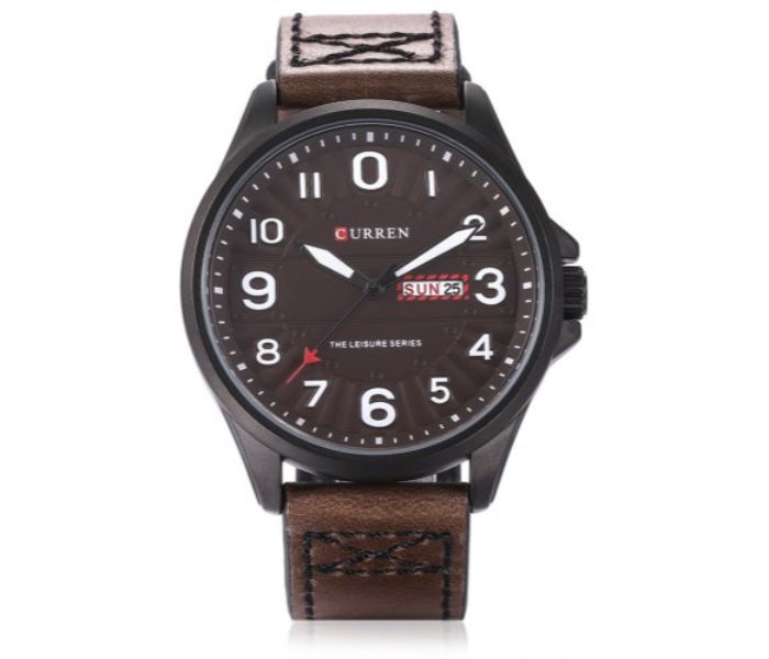 Curren 8269 Analog Quartz Watch For Men Coffee - Zoom Image 2