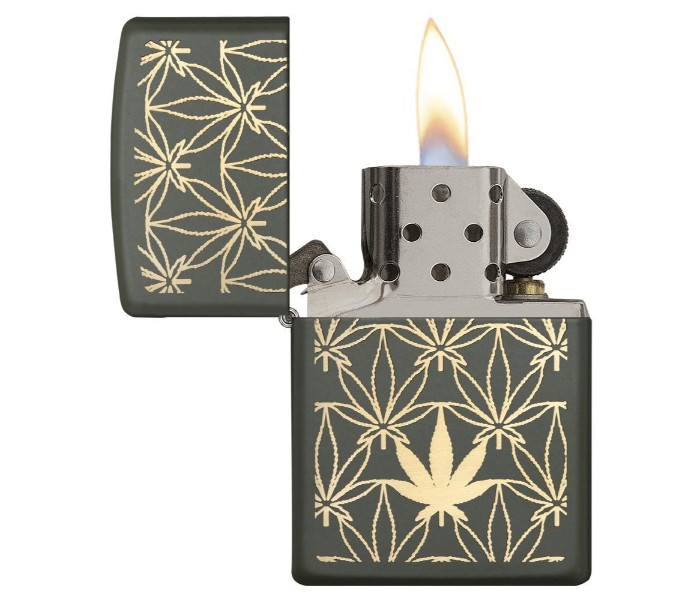 Zippo 29589 All Around Leaf Lighter Green - Zoom Image 1