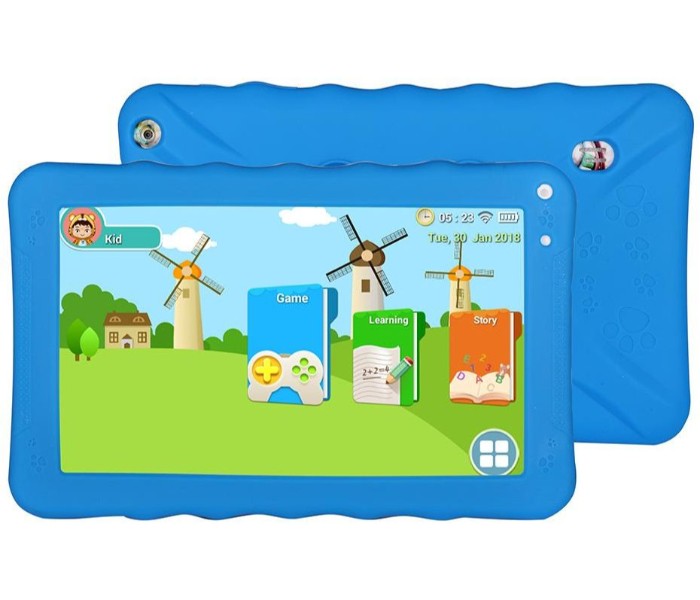 Wintouch K93 Kids Tablet 9 inch, Android 4.4, 8GB, 512MB DDR3, WiFi, Quad Core, Dual Camera, Blue - Zoom Image 2