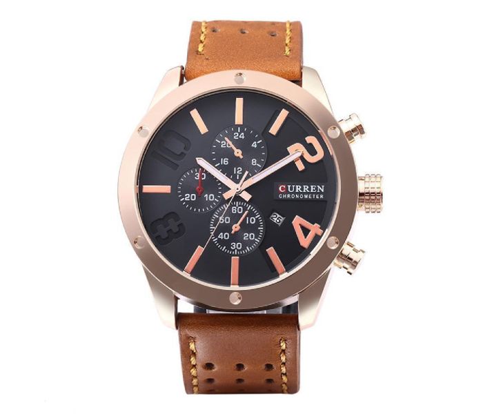 Curren 8243 Quartz Watch For Men Brown and Black - Zoom Image