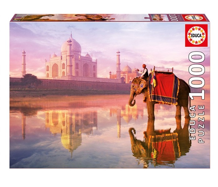 Educa 16756 1000 Elephant at Taj Multi Color - Zoom Image