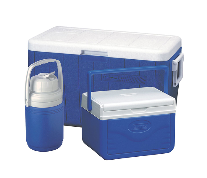 Coleman 3000000023 48, 5 Quart & 0.3 Gallon Cooler 3 Piece Combo - Blue - Zoom Image