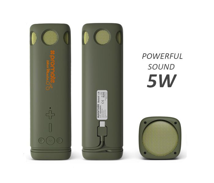 Promate Bikermate Rugged Wireless Speaker with Mount - Grey - Zoom Image 4