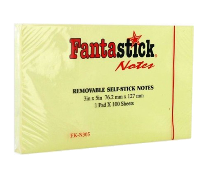 Fantastick FK-N305 Sticky Note - 3 x 5 Inch, Yellow - Zoom Image