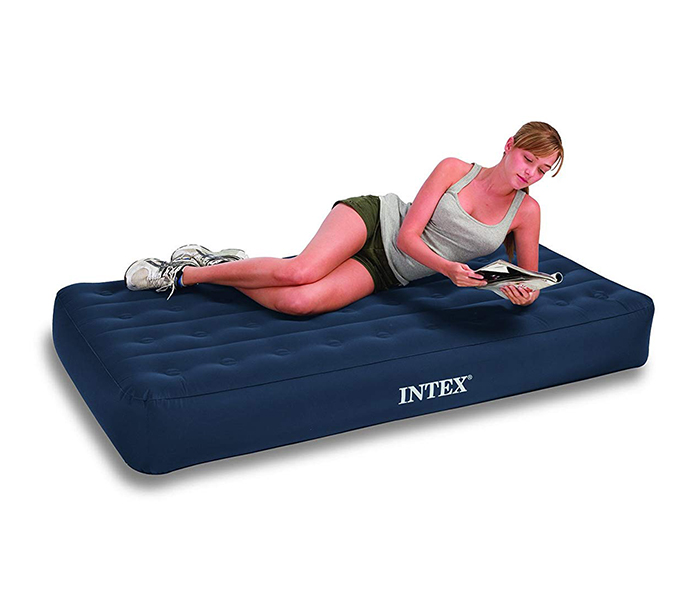 Intex ZX-68724 191 x 102 x 23CM Inflatable Single Airbed - Blue - Zoom Image 1