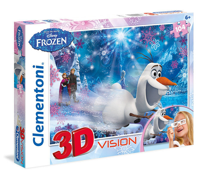 Clementoni 20603 3D Vision Disney Frozen Children Puzzle - 104 Pieces - Zoom Image 2