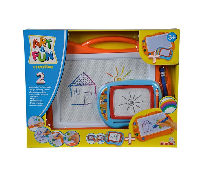 Simba 6334149 Art & Fun Twin Drawing Boards - Orange & Blue - Zoom Image 2