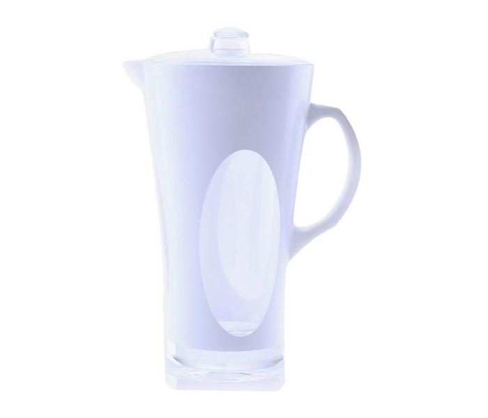 Royalford RF6825 Acrylic Plain Water Pitcher with Lid - White - Zoom Image