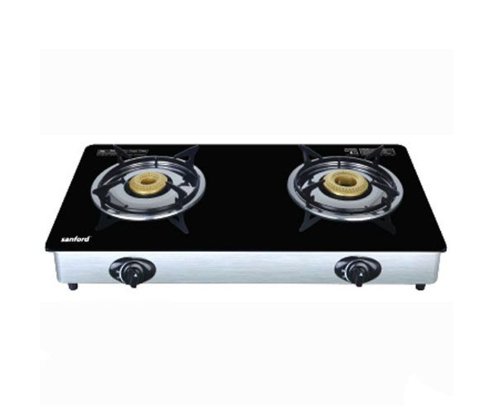 Sanford SF5228GC Glass Double Burner Gas Stove - Black - Zoom Image