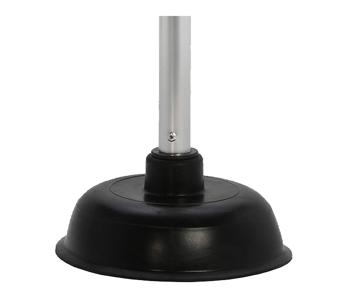 RoyalFord RFU9091 Toilet Air Plunger with Aluminium Hand - Black & Silver - Zoom Image 1