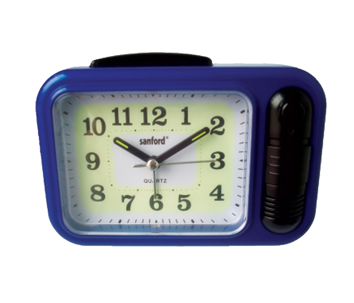 Sanford SF3009ALC Alarm Clock with 2AA Battery - Blue - Zoom Image