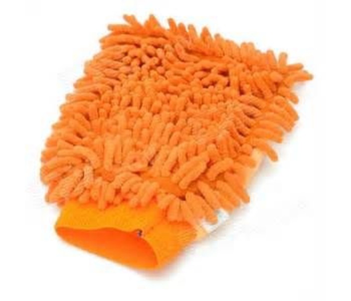 Microfibre Super Mitt Car Cleaning Hand Gloves MSMCCGO98 Orange - Zoom Image