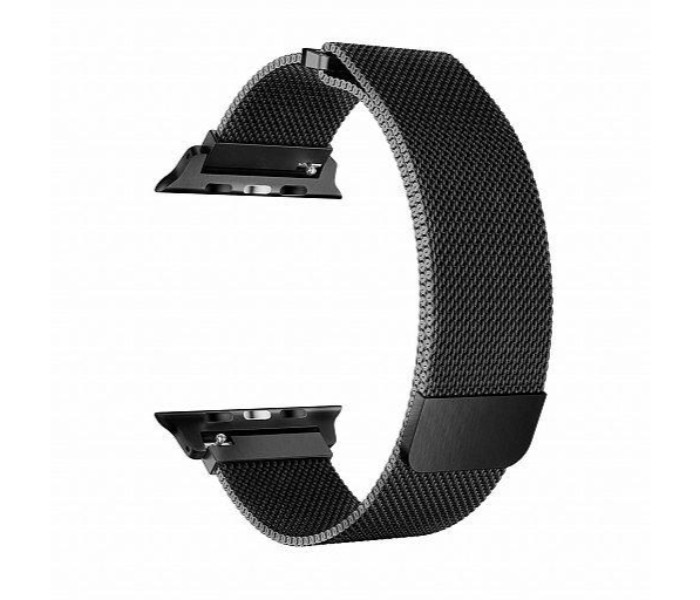 Convertible Stainless Steel Mesh Milanese Loop Band for Apple Watch 1, 2, 3 and 4  SBW44 - Black - Zoom Image 1