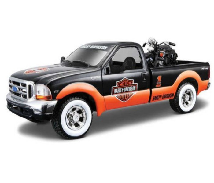 Maisto Tech 32172 Ford F-350 Super Duty Pickup 1:24 EL Knucklehead Black and Orange - Zoom Image 2