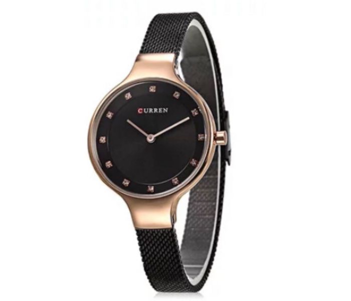 Curren 9080 Dress Analog Watch For Women Black - Zoom Image