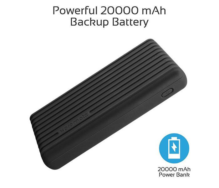 Promate TITAN-20C 20000mAh High-Capacity Power Bank with 3.1A Dual USB Output - Black - Zoom Image 1