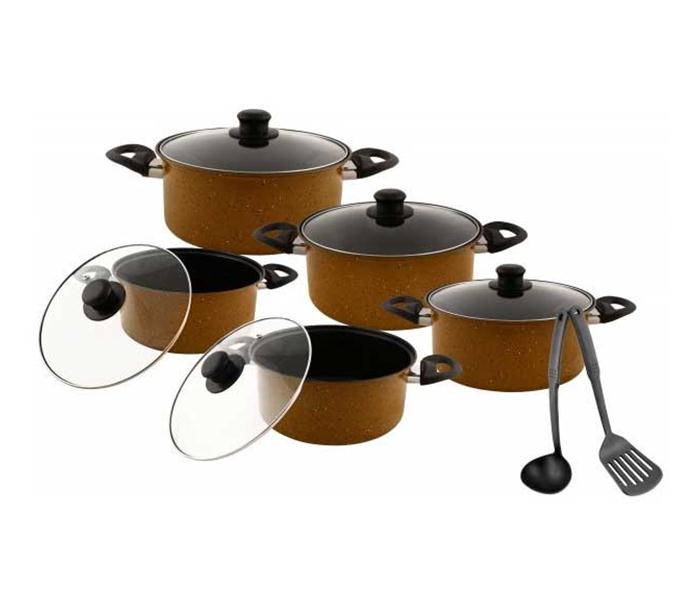 Epsilon EN4141 Nonstick Cookware Set - Brown, 10 Pieces - Zoom Image 2