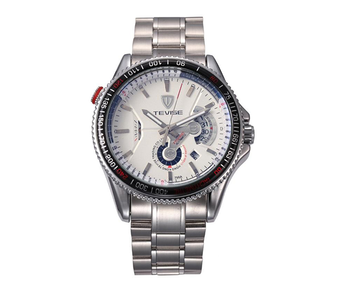 Tevise 796A Man's Business Mechanical Watch - White - Zoom Image