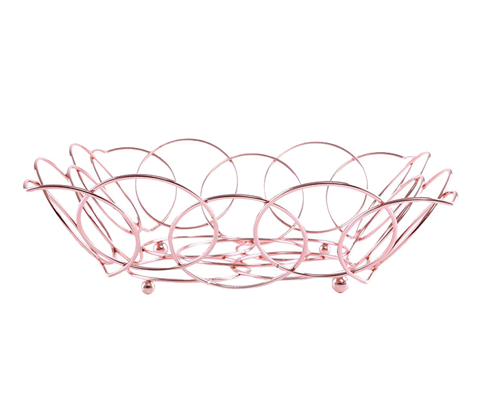 Royalford RF6977 Copper Plating Fruit Basket - Rose Gold - Zoom Image 3