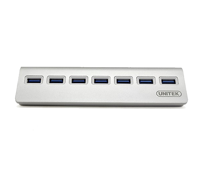 Unitek Y-3187 USB3.0 7-Port Aluminium Hub - Grey - Zoom Image 3