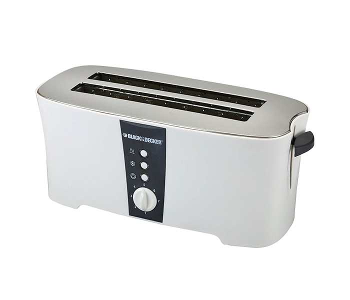 Black and Decker ET124-B5 4 Slice Long Cool Touch Toaster - White - Zoom Image 2