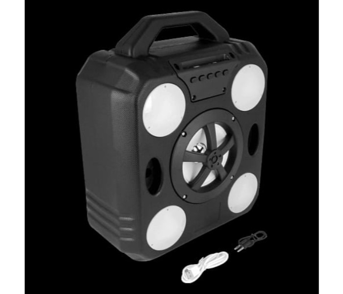 Heavy Duty Q910 Magic Lights 8W Stereo Bluetooth Speaker Supports Micro SD and USB Black - Zoom Image 9