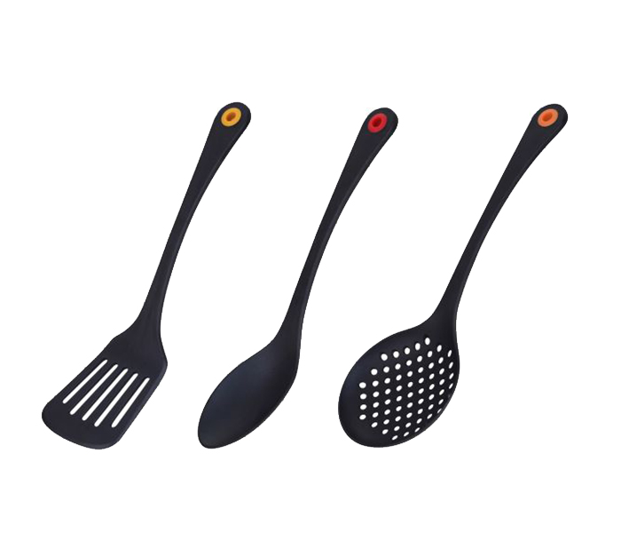 Royalford RF7926 3 Pieces Nylon Kitchen Tools Sets - Black - Zoom Image 1