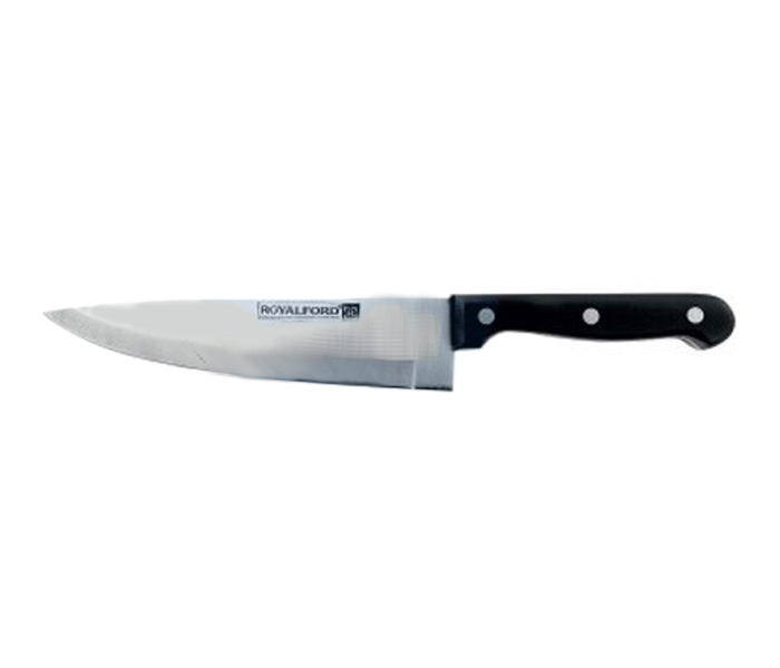 Royalford RF7860 8-inch Chef Knife - Black & Silver - Zoom Image