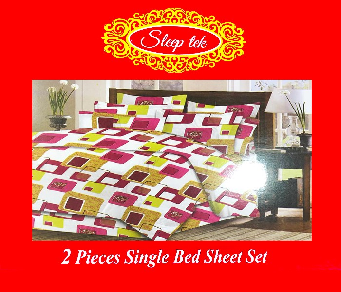 Sleep Tek BL7698 2 Pieces Single Bed Sheet Set 170 x 220 cm Assorted - Zoom Image