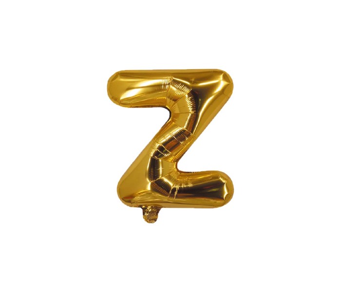 Party Time Z-G-803409 Letter Z 16 Inch Foil Balloon Gold - Zoom Image