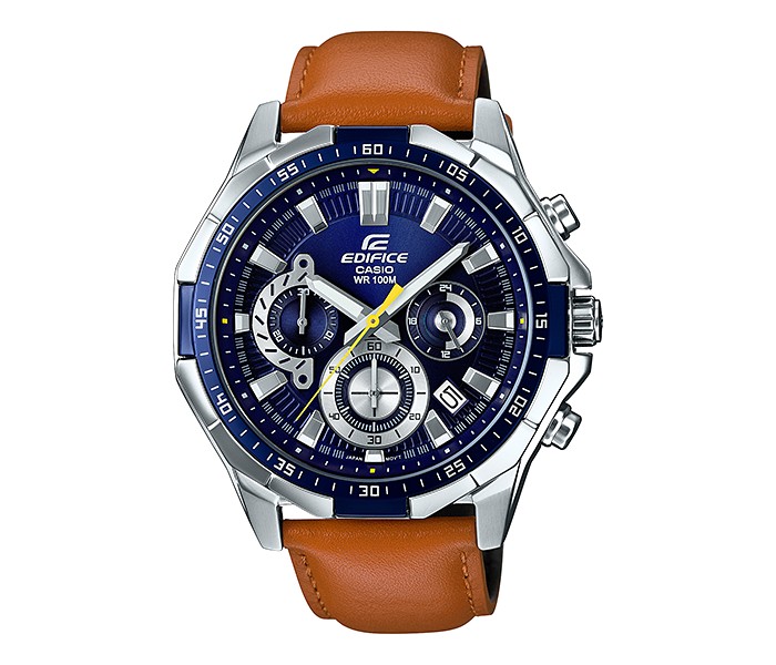 Casio Edifice EFR-554L-2AVUDF Mens Analog Watch Brown and Blue - Zoom Image