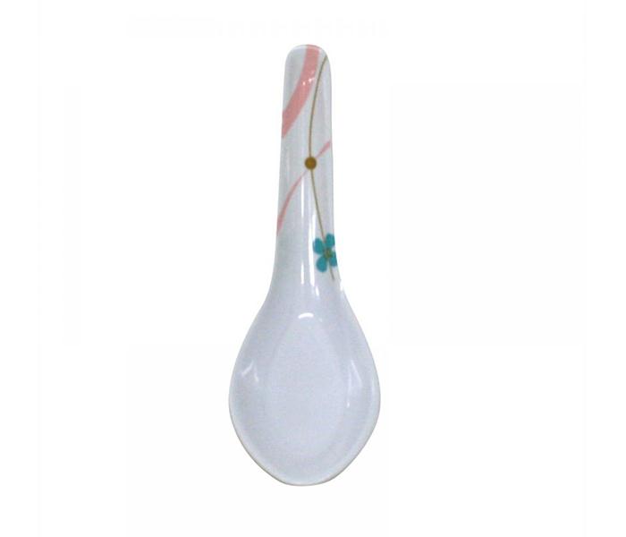 Royalford RF7098 Melamine Ware Rainbow Thai Soup Spoon - White - Zoom Image