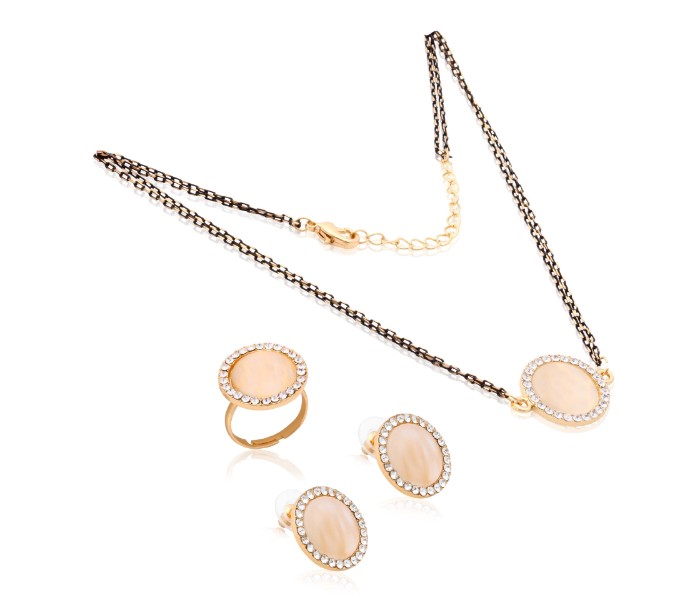 Kavani Ocean Pearl Necklace Set 32932 White and Gold - Zoom Image 5