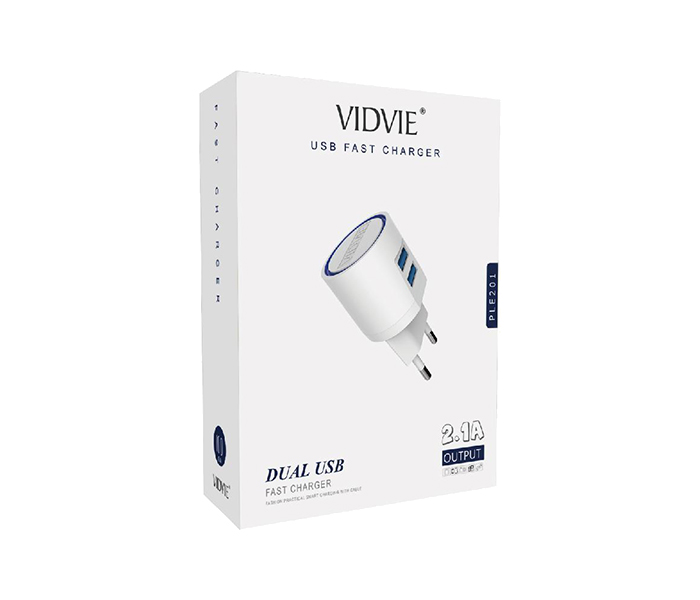 Vidvie PLE-201 2.1A 2 Pin Adapter with Micro Cable for Apple iPhone - 1 Meter, White - Zoom Image 4