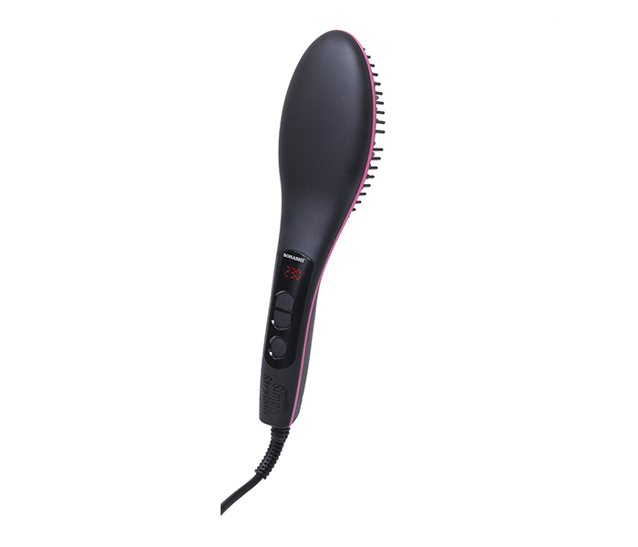 Sonashi SHS-2062B Simply Straight Hair Straightening Brush, Black - Zoom Image 1