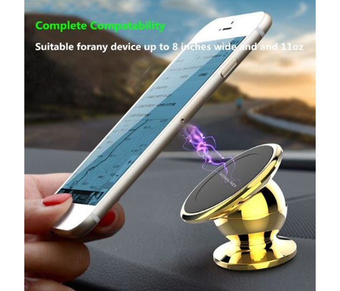 BG Ultra-Compact Universal Magnetic Ball-Joint 360 Degree Rotatable Dashboard Car Mount Phone Holder for Smartphones - Zoom Image 1