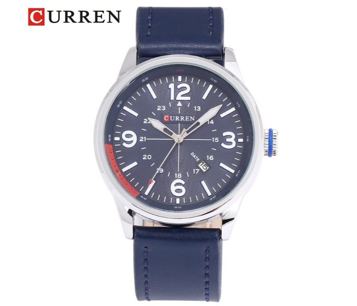 Curren 8215 Business Style Quartz Watch For Men Navy Blue - Zoom Image