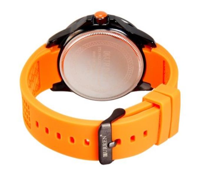 Curren 8181 Analog Quartz Watch For Men Orange And Black - Zoom Image 2