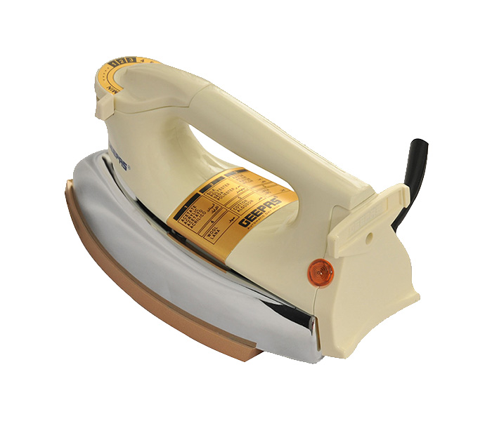 Geepas GDI2752 1000 Watts Dry Iron with GoldenTeflon Coated - Zoom Image