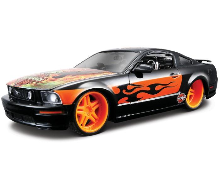 Maisto Tech 32169 Harley Davidson 2006 Ford Mustang GT Black and Orange - Zoom Image