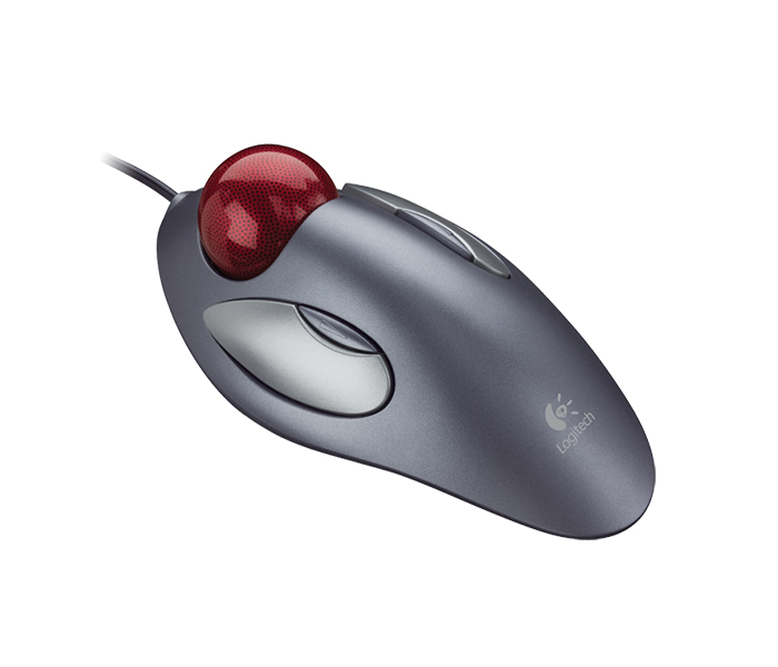 Logitech 910-000808 Marble Trackman Wired Mouse - Grey - Zoom Image 3