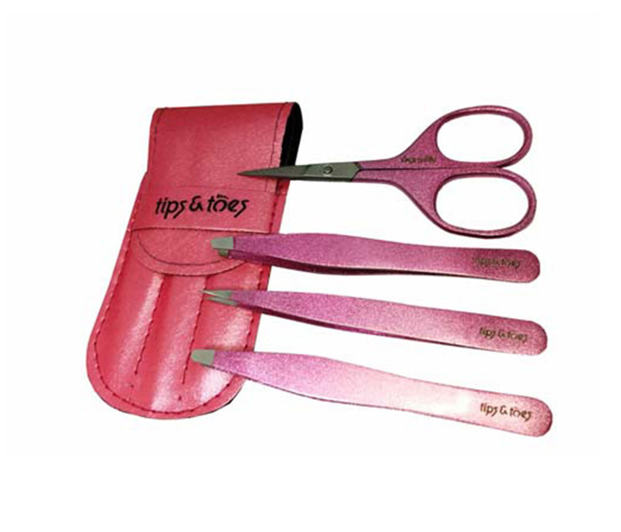 Tips & Toes TT-271PN Manicure Kit Set of 4 Pieces, Pink - Zoom Image 3