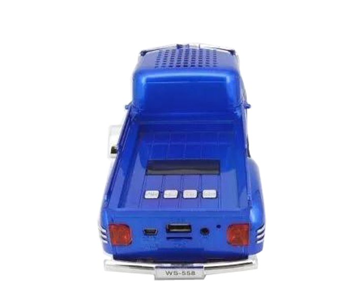 Portable High Bass Wireless Bluetooth Speaker WS558 Truck Shape - Blue - Zoom Image 2