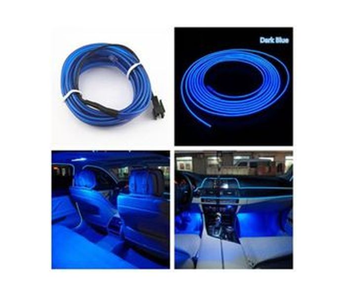 Car Flexible Cold Light Line Wire with Car Charger, Blue - Zoom Image 1