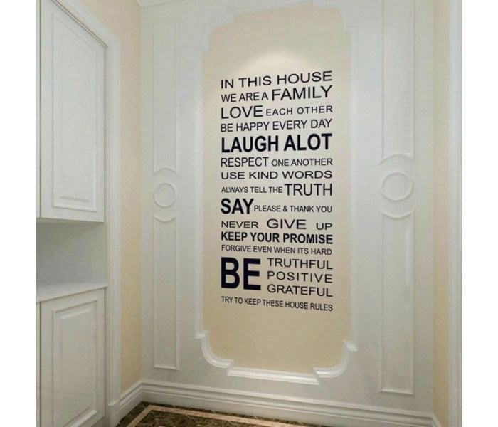 3D English Words Wall Sticker EWS3B Black - Zoom Image