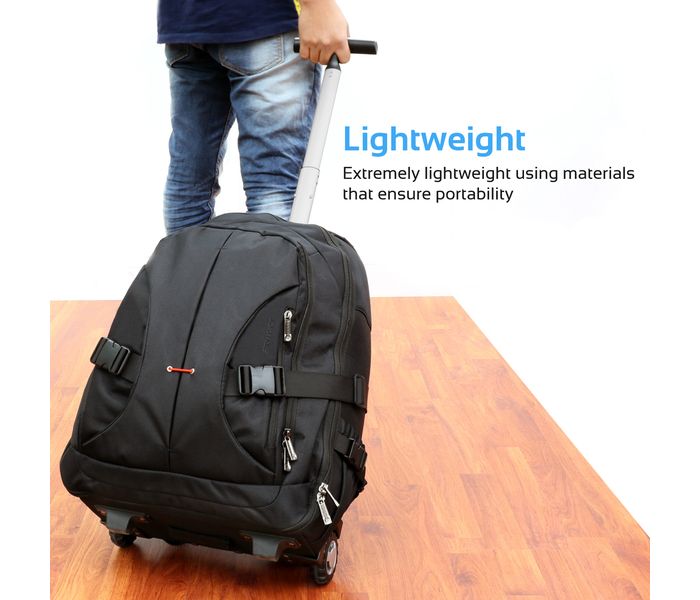 Promate Rover-TR 15.6 inch 2 in 1 Trolley Laptop Bag with Adjustable Handle - Black - Zoom Image 2