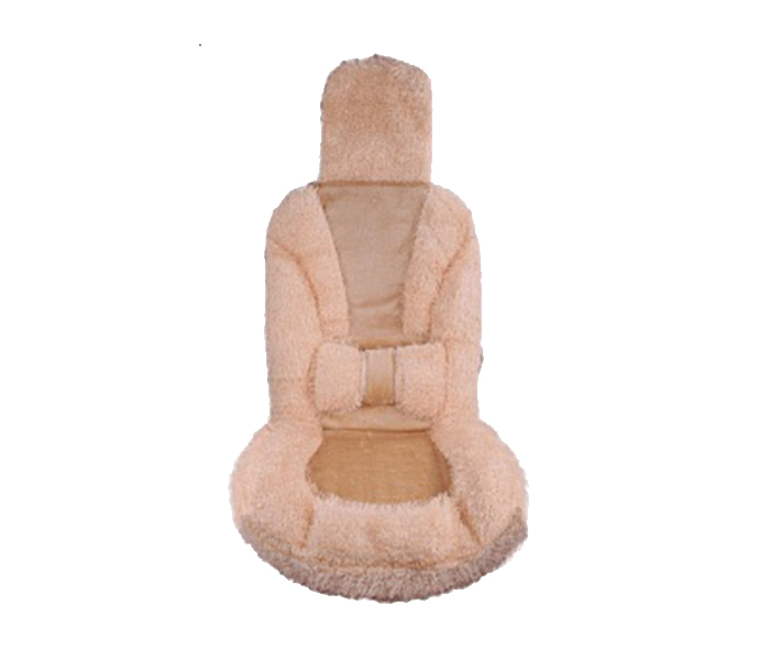 Fashion Jushi 8 Pieces Faux Fur Car Seat Cover, Beige - Zoom Image 6